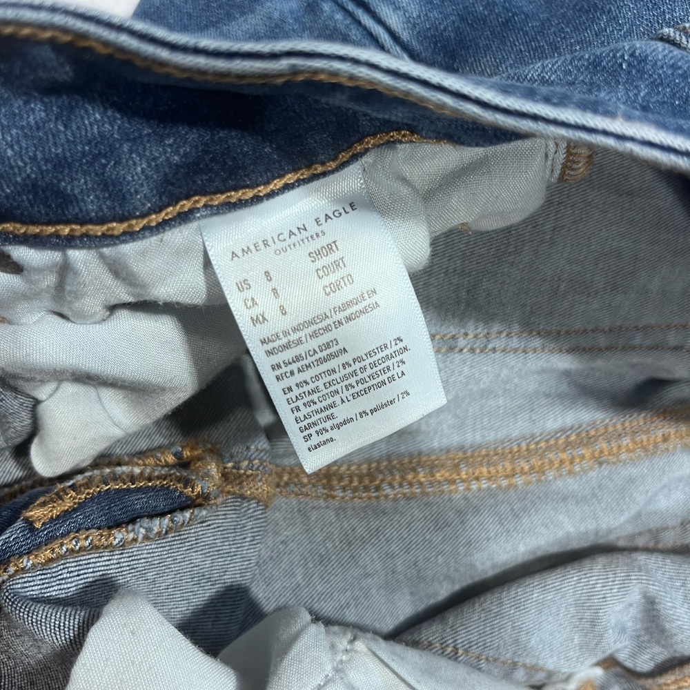 Women's American Eagle Hi-Rise Skinny Kick Jeans Size 8 Short - Picture 4 of 6